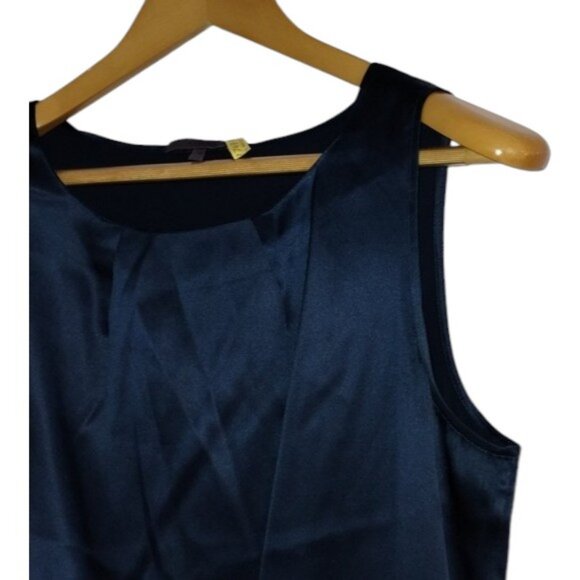 Cassis navy blue silk sleeveless camisole top size M - Picture 2 of 4